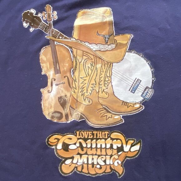 Vintage 1980 Devknit “Love That Country Music” Single Stitch Graphic Tee. Small. - Picture 12 of 16